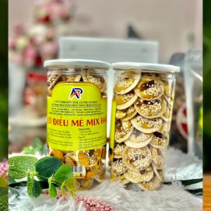 Kẹo Điều Mè Mix Hạt Lon Pet 450gr
